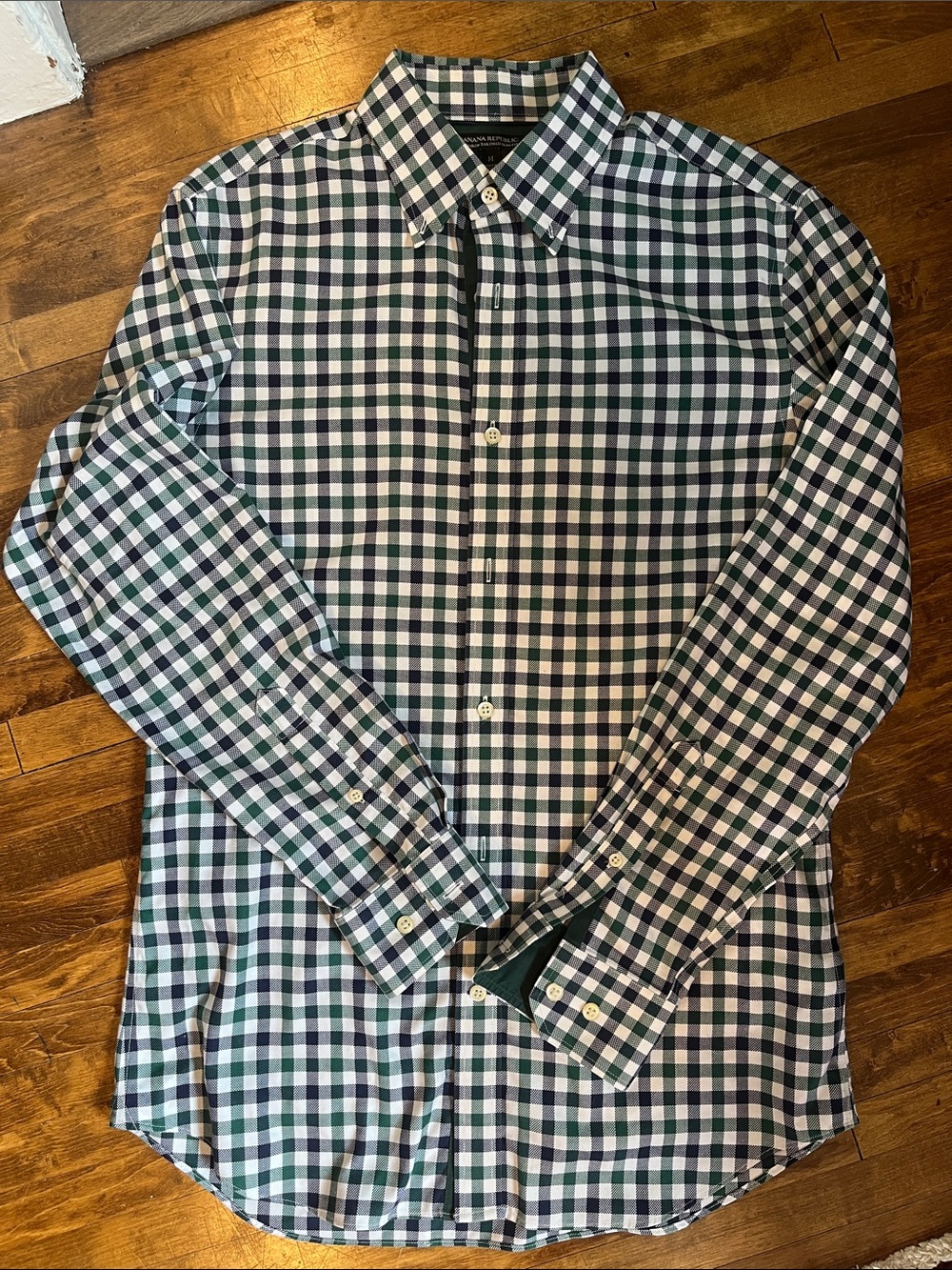 Men’s Banana Republic Gingham Oxford Cotton Shirt